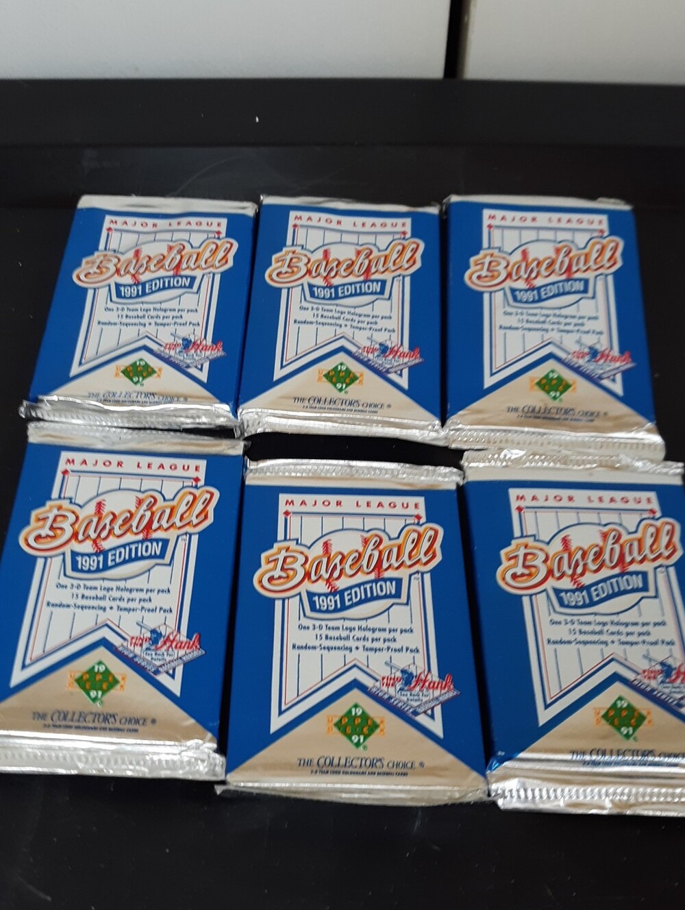 Upper Deck 1991 Baseball High Series Sealed Packs Lot of 6 Find Hank Aaron Aaron